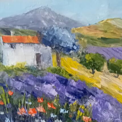 Painting Petit cabanon près de la montagne Ste Victoire by Degabriel Véronique | Painting Figurative Oil Landscapes