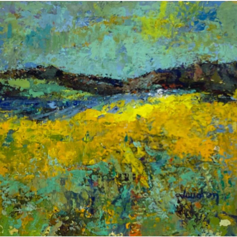 Peinture Campagne en Provence par Vaudron | Tableau Figuratif Paysages Gouache