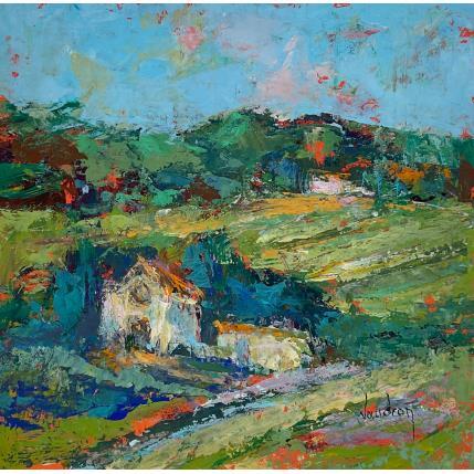 Peinture La petite Chapelle par Vaudron | Tableau Figuratif Gouache Paysages