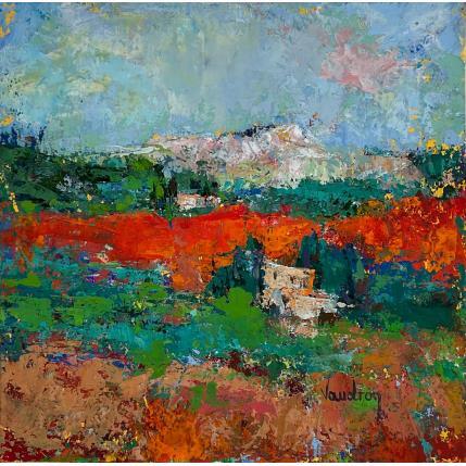 Peinture Le petit Mas à Vaugines par Vaudron | Tableau Figuratif Gouache Paysages