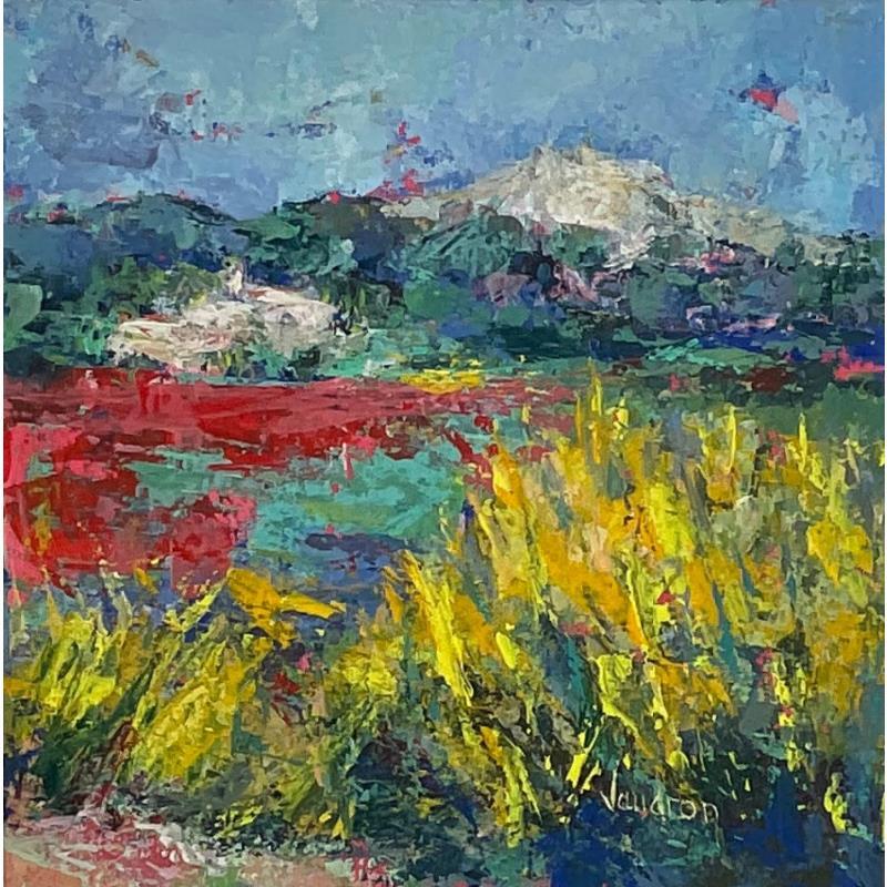 Peinture Déjà le printemps par Vaudron | Tableau Figuratif Paysages Gouache