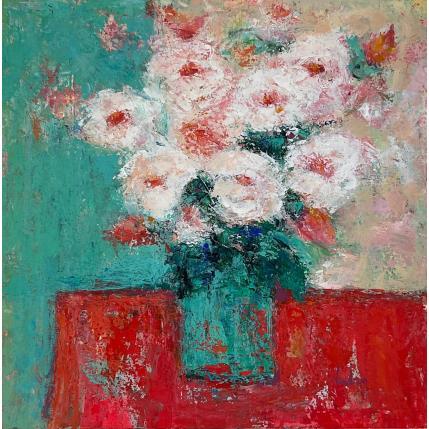 Peinture Les premières roses par Vaudron | Tableau Figuratif Gouache Natures mortes