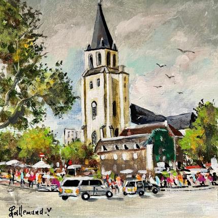 Peinture Abbaye de Paris Saint Germain par Lallemand Yves | Tableau Figuratif Acrylique Urbain