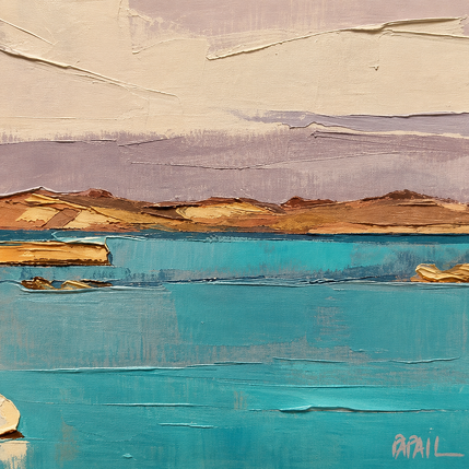 Painting Mer d'Iroise by PAPAIL | Painting Abstract Oil Landscapes, Pop icons