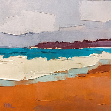 Painting La mer houleuse by PAPAIL | Painting Abstract Oil Landscapes