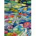 Peinture Water lilies liberty par Georgieva Vanya | Tableau Figuratif Paysages Huile
