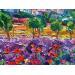 Peinture Lavender fields in Provence par Georgieva Vanya | Tableau Figuratif Paysages Huile