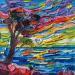 Painting Tree on sea by Georgieva Vanya | Painting Figurative Landscapes Oil