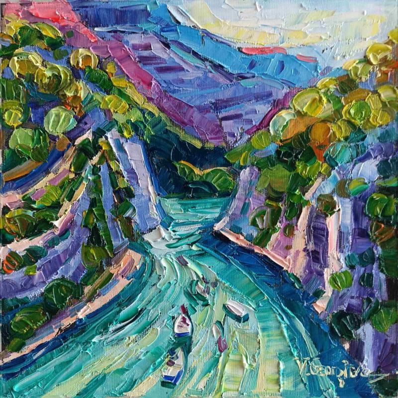 Peinture Cristal Verdon par Georgieva Vanya | Tableau Figuratif Paysages Huile
