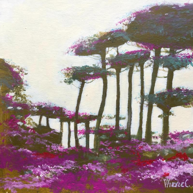 Peinture Crépuscule par Fièvre Véronique | Tableau Figuratif Nature Acrylique