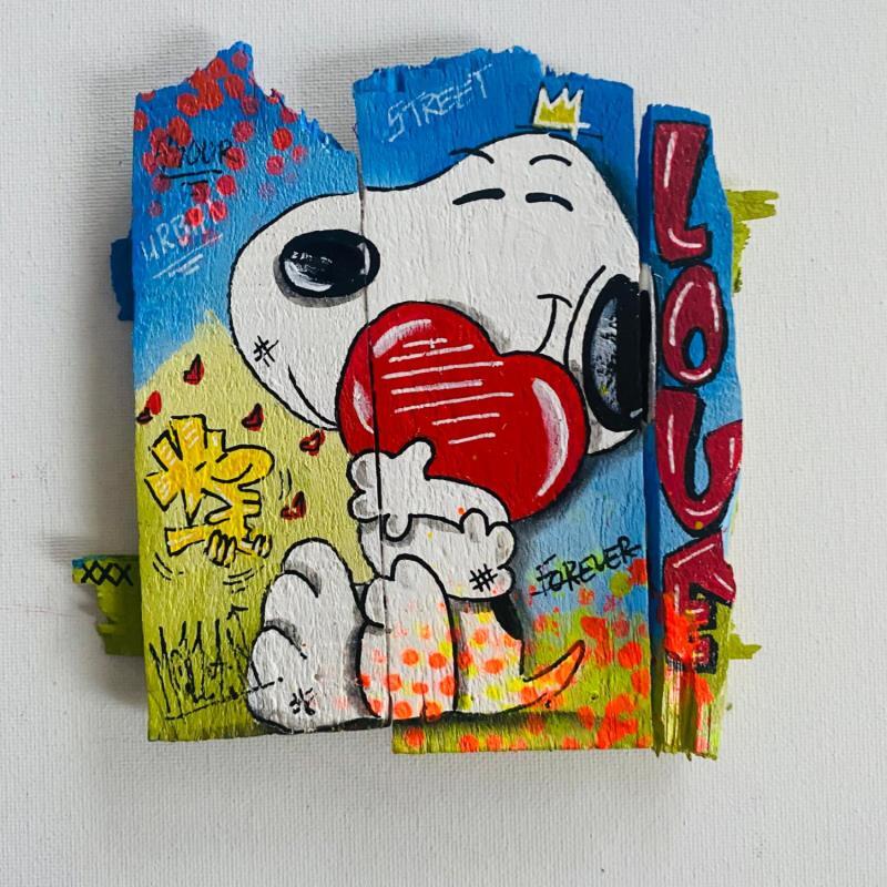 Peinture Amour par Molla Nathalie  | Tableau Pop-art Icones Pop Bois Acrylique Posca
