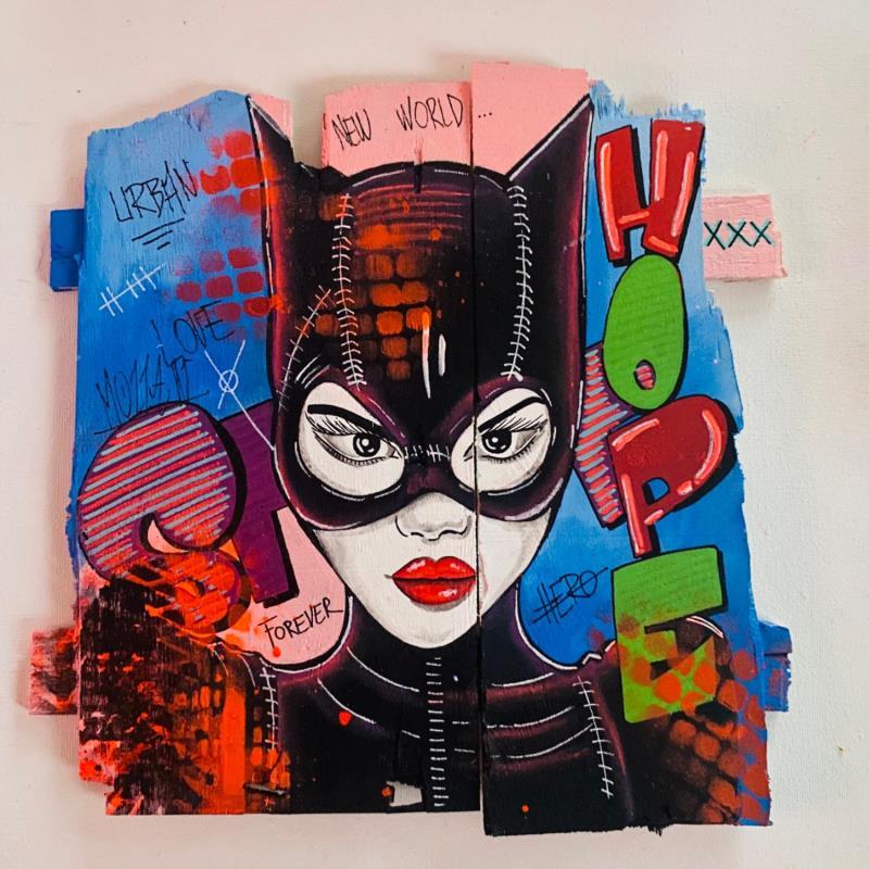Painting Beauté by Molla Nathalie  | Painting Pop-art Pop icons Wood Acrylic Posca