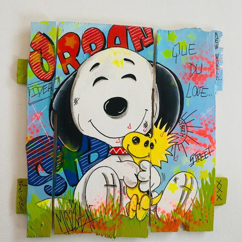 Pintura One Love por Molla Nathalie  | Pintura Pop art Iconos pop Madera Acrílico Posca