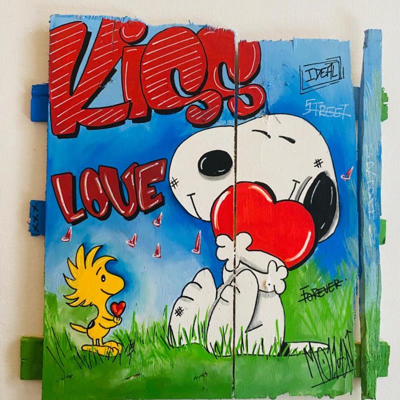 Pintura Love por Molla Nathalie  | Pintura Pop art Iconos pop Madera Acrílico Posca