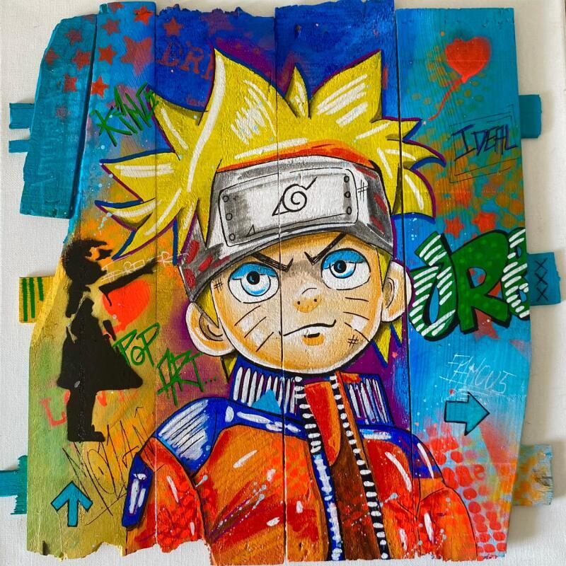 Painting F4 Manga by Molla Nathalie  | Painting Pop-art Pop icons Wood Acrylic Posca