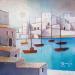 Painting AQ119 PETIT PORT ESPAGNOL by Burgi Roger | Painting Figurative Landscapes Urban Marine Acrylic