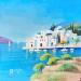 Peinture AQ124 PAYSAGE GREC II par Burgi Roger | Tableau Figuratif Paysages Urbain Marine Acrylique