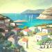 Painting AR61 VILLAGE CORSE by Burgi Roger | Painting Figurative Landscapes Marine Nature Acrylic
