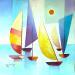 Painting AR52 LES VOILES by Burgi Roger | Painting Figurative Landscapes Marine Nature Acrylic