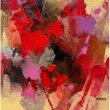 Peinture Purple red par Virgis | Tableau Abstrait Huile Minimaliste