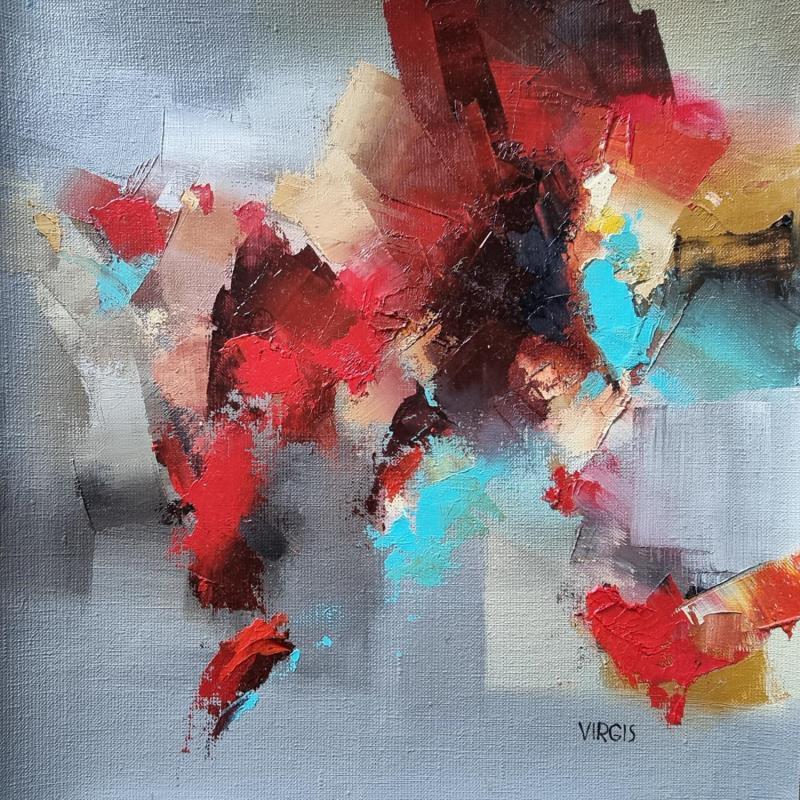 Painting Evening frenzy by Virgis | Painting Abstract Minimalist Oil