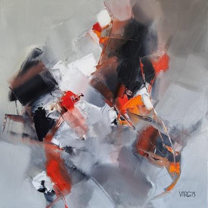 Painting Sun and moon by Virgis | Painting Abstract Oil Minimalist