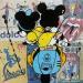 Peinture F4  balade en Vespa par Marie G.  | Tableau Pop-art Icones Pop Bois Acrylique Collage