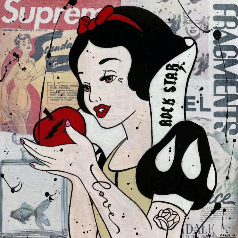 Peinture F4  ROCK STAR par Marie G.  | Tableau Pop-art Icones Pop Bois Acrylique Collage