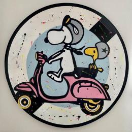 Painting 80x80  DOLCE  VITA by Marie G.  | Painting Pop-art Acrylic Pop icons