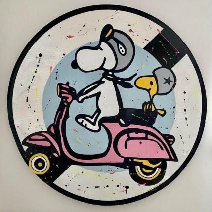 Peinture 80x80  DOLCE  VITA par Marie G.  | Tableau Pop-art Acrylique Icones Pop