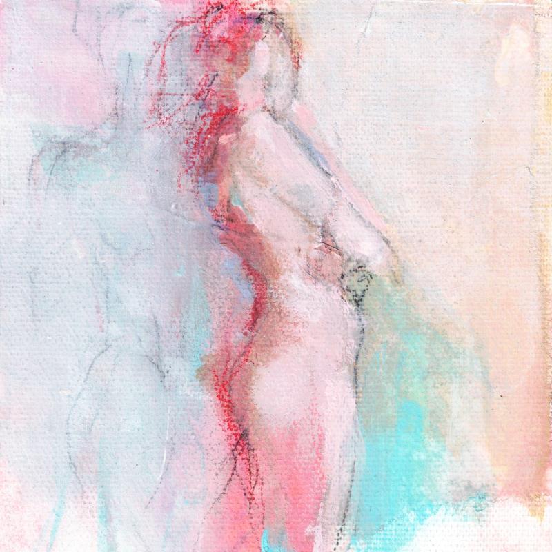 Peinture Évanescence du corps par Bergues Laurent | Tableau Figuratif Nu Aquarelle Acrylique Encre Fusain Papier