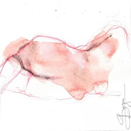 Painting Contours suspendus by Bergues Laurent | Painting Figurative Acrylic, Watercolor Nude