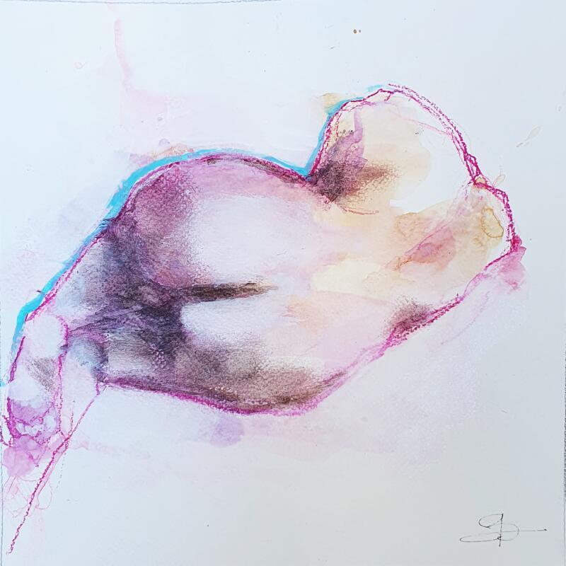 Peinture Fragment d'intime par Bergues Laurent | Tableau Figuratif Nu Aquarelle Acrylique Encre Papier