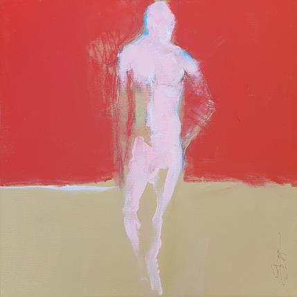 Peinture Entre deux mondes par Bergues Laurent | Tableau Figuratif Acrylique, Aquarelle Nu