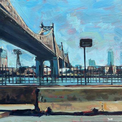 Painting Le pont by Gaboury Benjamin  | Painting Realism Oil Architecture, Landscapes, Urban