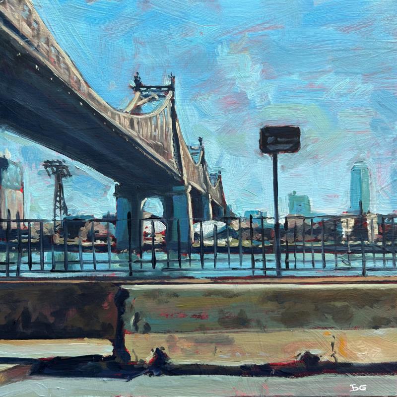 Painting Le pont by Gaboury Benjamin  | Painting Realism Landscapes Urban Architecture Oil