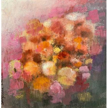 Peinture Champ fleuri par Rocco Sophie | Tableau Art Singulier Acrylique Nature