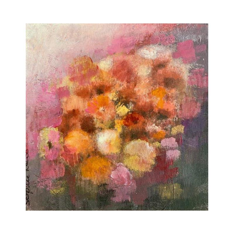 Painting Champ fleuri by Rocco Sophie | Painting Raw art Nature Acrylic