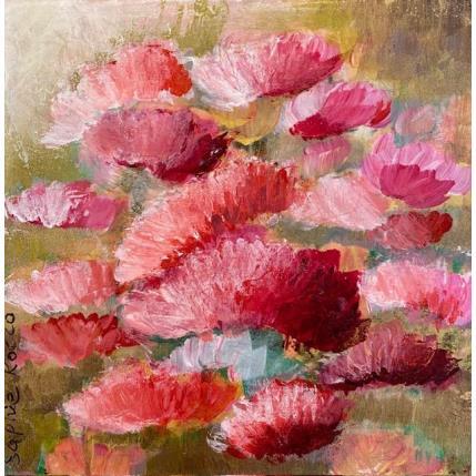 Peinture Nénuphar par Rocco Sophie | Tableau Art Singulier Acrylique Nature