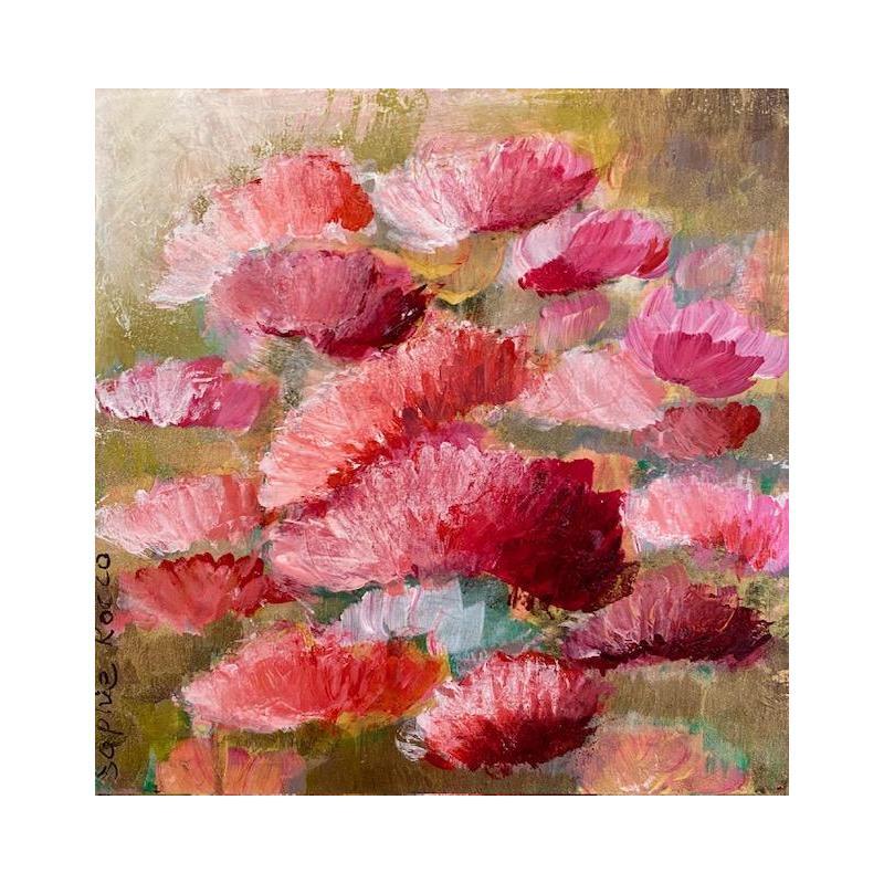 Peinture Nénuphar par Rocco Sophie | Tableau Art Singulier Nature Acrylique
