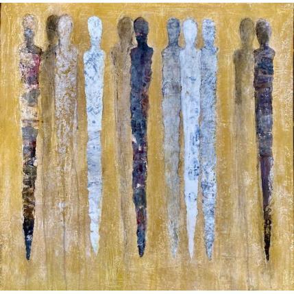 Peinture Ostia antica 2 par Rocco Sophie | Tableau Art Singulier Acrylique, Collage, Sable Minimaliste