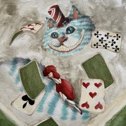 Peinture Alice al sicuro nelle transparenze par Nai | Tableau Surréalisme Acrylique, Collage Cinéma, Enfant, Icones Pop