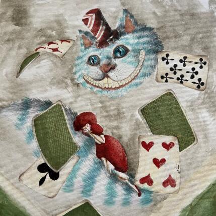 Painting Alice al sicuro nelle transparenze by Nai | Painting Surrealism Acrylic, Gluing Child, Cinema, Pop icons