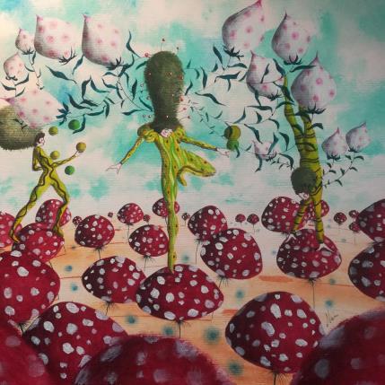 Painting Encore des acrobaties  by Nai | Painting Surrealism Acrylic, Gluing Life style, Nature