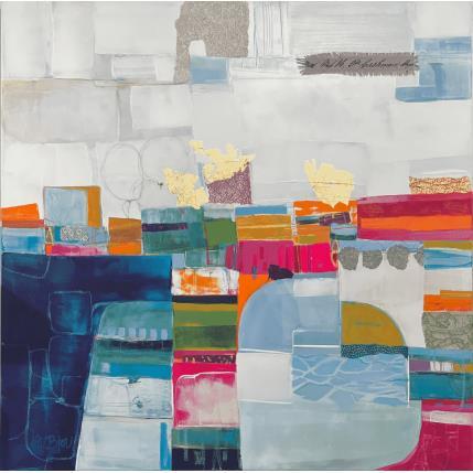 Peinture Source de Vie par Lau Blou | Tableau Abstrait Acrylique, Collage