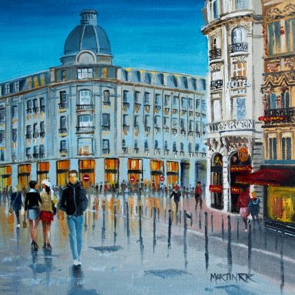 Peinture Paseando por Lille par Rodriguez Rio Martin | Tableau Figuratif Huile Urbain