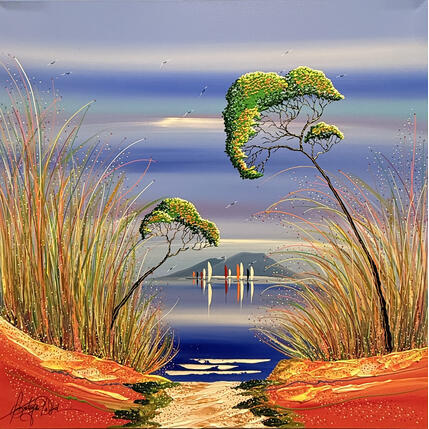 Peinture Chemin de bonté par Fonteyne David | Tableau Figuratif Acrylique