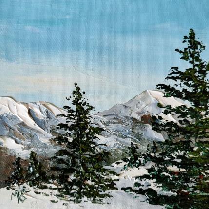 Peinture Il a neigé par Blandin Magali | Tableau Figuratif Huile Paysages