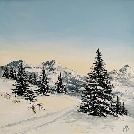 Peinture Journée hors pistes par Blandin Magali | Tableau Figuratif Huile Paysages
