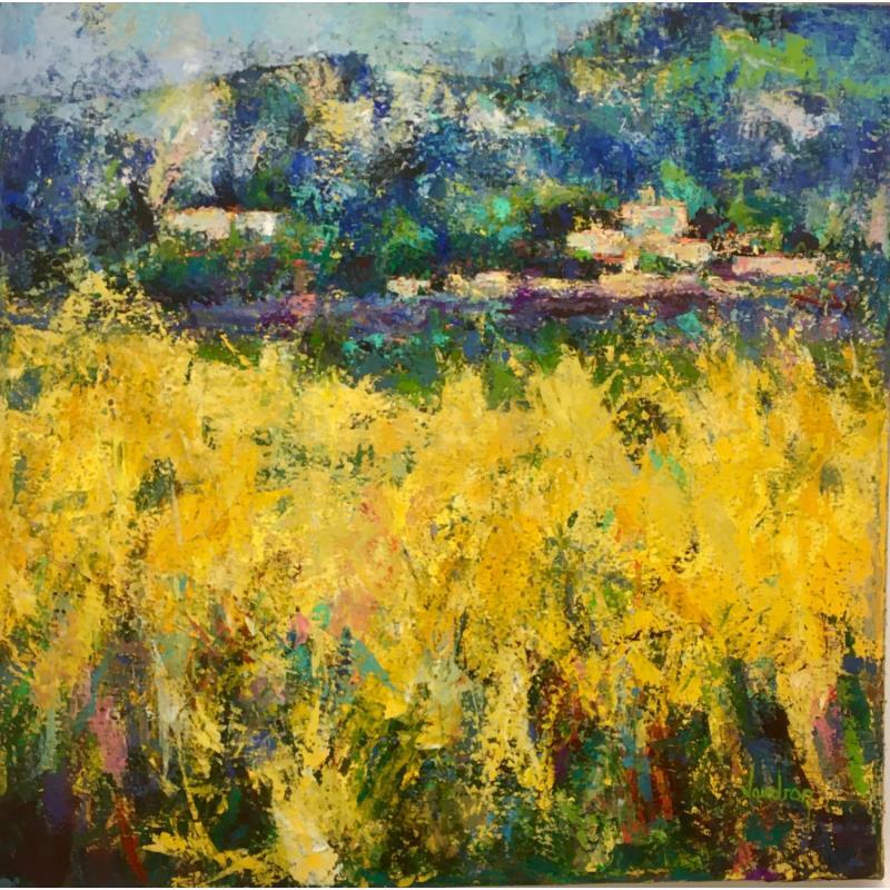 Gemälde Folle Avoine von Vaudron | Gemälde Figurativ Landschaften Gouache